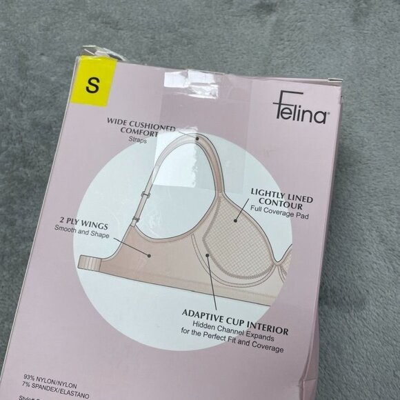 Felina Wire Free Adaptive Cup Bra 2 Pack Light Support S d0127 - Picture 3 of 5